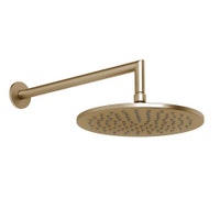 Immagine di Gessi SHOWER soffione a parete orientabile, Ø 25 cm, finitura warm bronze brushed PVD 63348#726