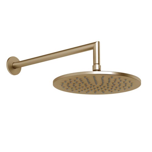 Immagine di Gessi SHOWER soffione a parete orientabile, Ø 25 cm, finitura warm bronze brushed PVD 63348#726
