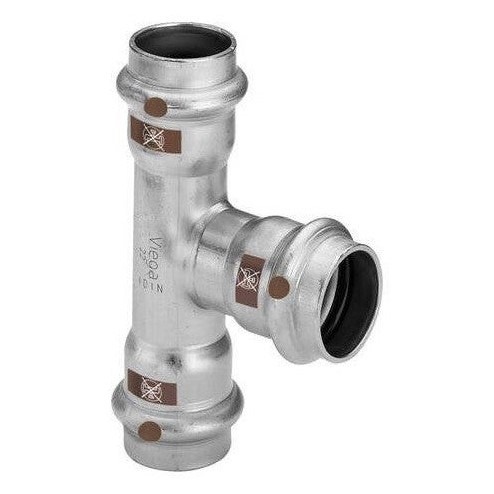 Immagine di Viega TEMPONOX raccordo a T Ø 15 acciaio inox lucido inossidabile (riscaldamento e raffrescamento) 810122