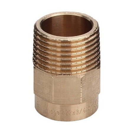 Immagine di Viega RACCORDI A SALDARE manicotto di Ø 15 x 1/2", con filetto maschio, di bronzo lucido 100025