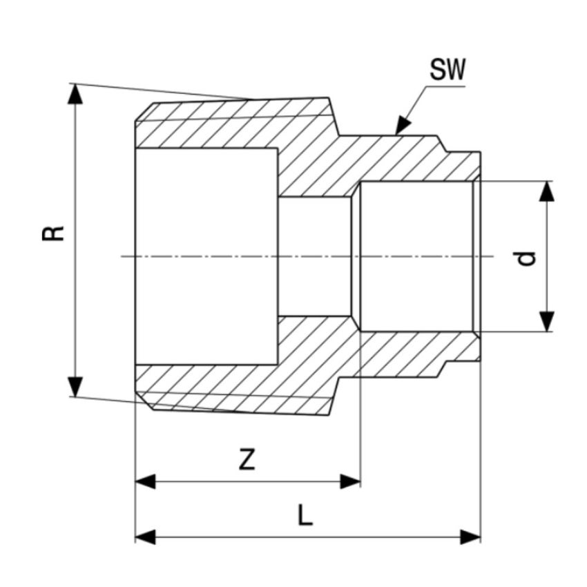 Immagine di Viega RACCORDI A SALDARE manicotto di Ø 12 x 1/4", con filetto maschio, di bronzo lucido 132620