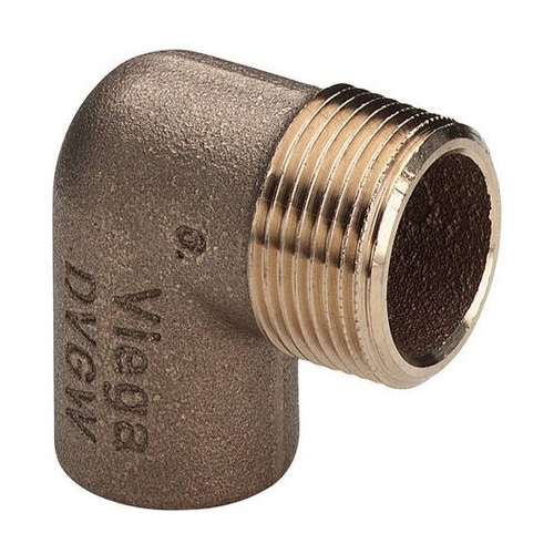 Immagine di Viega RACCORDI A SALDARE gomito a 90° di Ø 12 x 3/8", con filetto maschio, di bronzo lucido 103910
