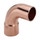 Viega RACCORDI A SALDARE curva a 90° di Ø 15, con filetto maschio, di rame lucido 100155