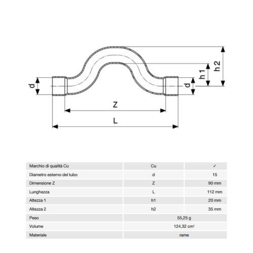 Immagine di Viega RACCORDI A SALDARE sorpasso di Ø 15, di rame lucido 102159