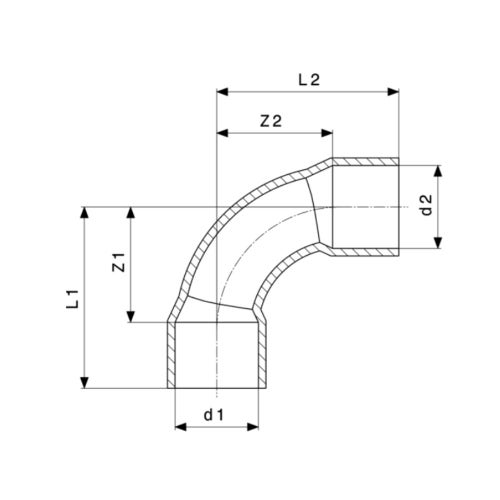 Immagine di Viega RACCORDI A SALDARE gomito a 90° di Ø 15, di rame lucido 100094