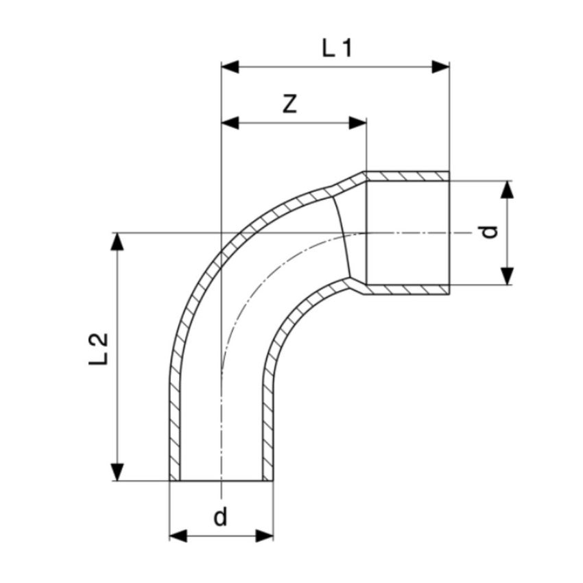 Immagine di Viega RACCORDI A SALDARE gomito a 90° di Ø 14, con filetto maschio, di rame lucido 467548