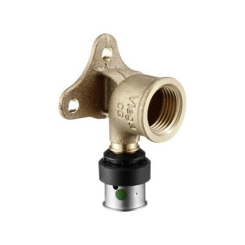 Immagine di Viega SMARTPRESS gomito a 90° Ø 16 x 1/2" con flangia  bronzo con sc-contur 729479