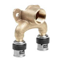 Immagine di Viega SMARTPRESS bocchettone Ø 20 x 1/2" bronzo lucido con sc-contur 730420