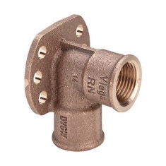 Immagine di Viega RACCORDI FILETTATI DI BRONZO gomito a 90° con flangia di Ø 1/2", di bronzo al silicio lucido 259778