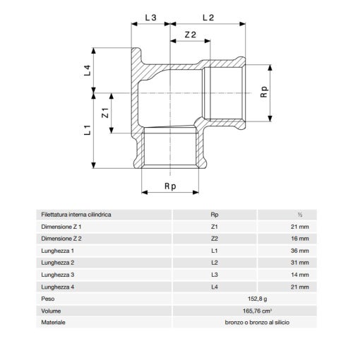 Immagine di Viega RACCORDI FILETTATI DI BRONZO gomito a 90° con flangia di Ø 1/2", di bronzo al silicio lucido 259778