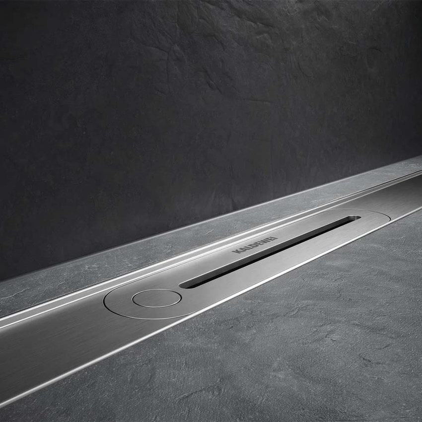 Immagine di Kaldewei FLOWLINE ZERO 900 canalina per doccia da 90 cm, con CLICK’n CLEAN, finitura acciaio inox spazzolato 940000010930