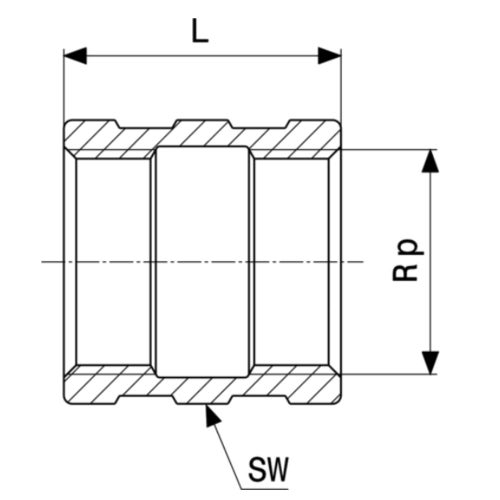 Immagine di Viega RACCORDI FILETTATI DI BRONZO manicotto con battente Ø 1/8" bronzo lucido 441395
