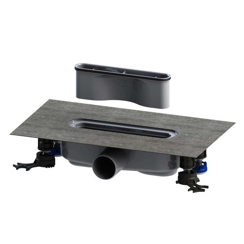 Immagine di Kaldewei FLOWDRAIN HORIZONTAL REGULAR set sifone di scarico, con DN50, per canaline doccia FLOW 687744800000