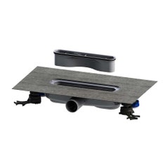 Immagine di Kaldewei FLOWDRAIN HORIZONTAL FLAT set sifone di scarico, con DN40, per canaline doccia FLOW 687744810000