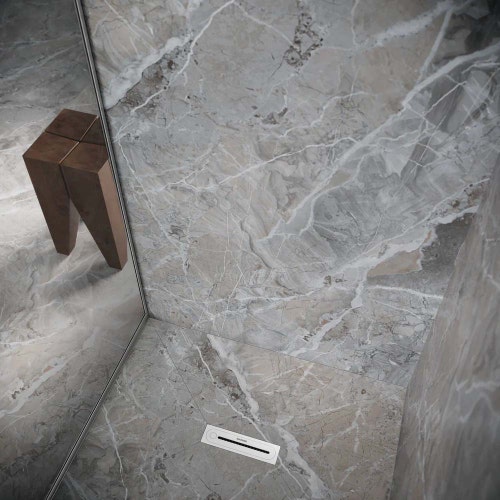 Immagine di Kaldewei FLOWLPOINT ZERO canalina per doccia da 23 cm, con CLICK’n CLEAN, colore bianco alpino finitura opaco 941000010711