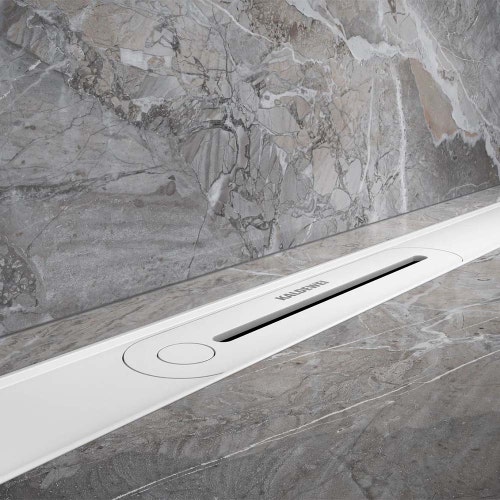 Immagine di Kaldewei FLOWLINE ZERO 900 canalina per doccia da 90 cm, con CLICK’n CLEAN, colore bianco alpino finitura opaco 940000010711