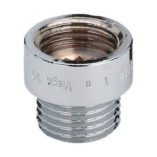 Immagine di Viega RACCORDI FILETTATI DI BRONZO prolunga da 3/8", L.1 cm, bronzo cromato 448769