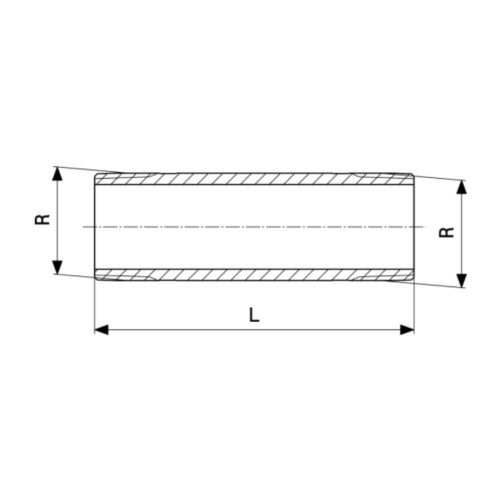 Immagine di Viega RACCORDI FILETTATI DI BRONZO nipplo lungo di Ø 1/2", L.4 cm, di bronzo al silicio lucido 267308