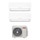 Ariston NEVIS NET Climatizzatore a parete dual split inverter Wi-Fi bianco | unità esterna R32 5.3 kW unità interne 9000+9000 BTU 3381524+4213037+4213037