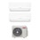 Immagine di Ariston NEVIS NET Climatizzatore a parete dual split inverter Wi-Fi bianco | unità esterna R32 5.3 kW unità interne 9000+9000 BTU 3381524+4213037+4213037