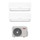 Ariston NEVIS NET Climatizzatore a parete dual split inverter Wi-Fi bianco | unità esterna R32 5.3 kW unità interne 9000+9000 BTU 4219015+4213037+4213037