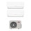 Immagine di Ariston NEVIS NET Climatizzatore a parete dual split inverter Wi-Fi bianco | unità esterna R32 5.3 kW unità interne 9000+9000 BTU 4219015+4213037+4213037