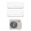 Immagine di Ariston NEVIS NET Climatizzatore a parete dual split inverter Wi-Fi bianco | unità esterna R32 12.4 kW unità interne 9000+18000 BTU 3381263+4213037+4213039