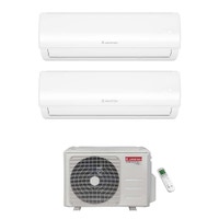 Immagine di Ariston ALYS NET Climatizzatore a parete dual split inverter Wi-Fi bianco | unità esterna R32 5.3 kW unità interne 9000+12000 BTU 4219015+4213052+4213053
