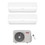 Immagine di Ariston ALYS NET Climatizzatore a parete dual split inverter Wi-Fi bianco | unità esterna R32 5.3 kW unità interne 9000+9000 BTU 4219015+4213052+4213052