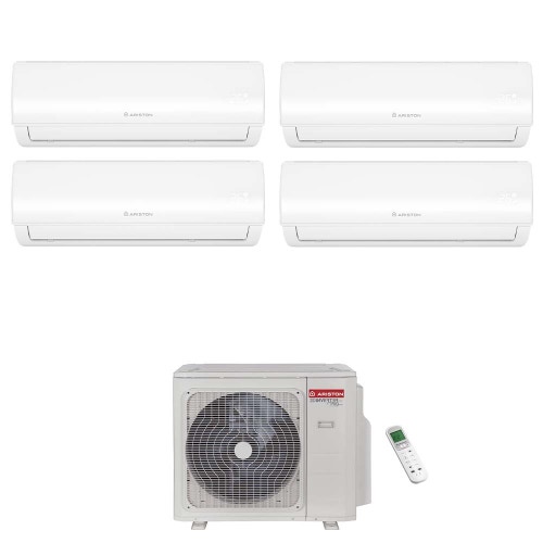 Immagine di Ariston ALYS NET Climatizzatore a parete quadri split inverter Wi-Fi bianco | unità esterna R32 10.7 kW unità interne 9000+9000+9000+9000 BTU 3381262+4213052+4213052+4213052+4213052