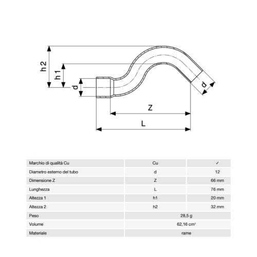 Immagine di Viega RACCORDI A SALDARE sorpasso di Ø 12, con filetto maschio, di rame lucido 107864
