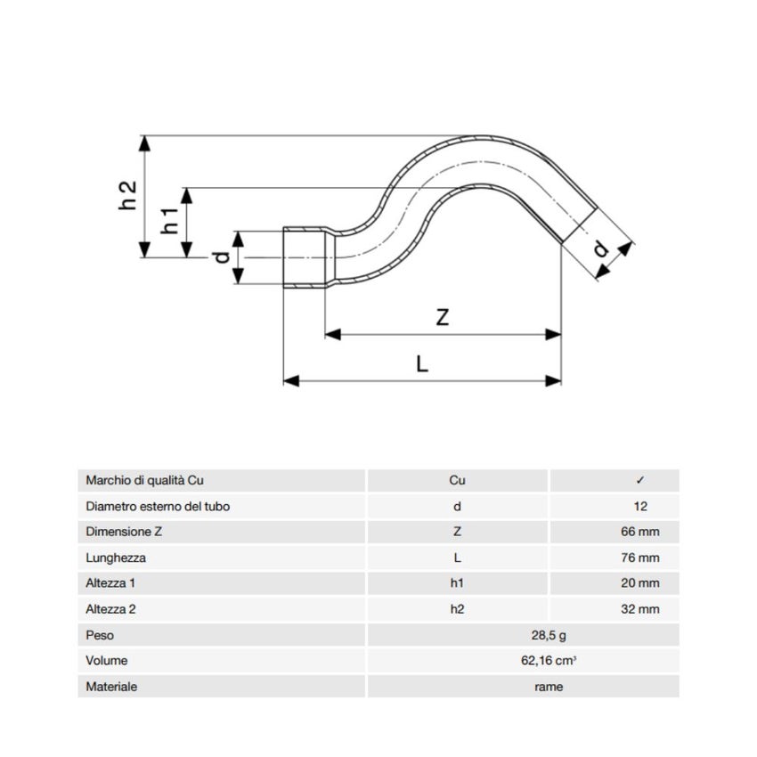 Immagine di Viega RACCORDI A SALDARE sorpasso di Ø 12, con filetto maschio, di rame lucido 107864