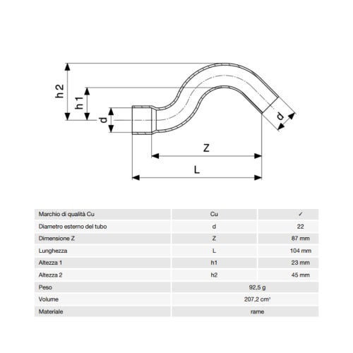 Immagine di Viega RACCORDI A SALDARE sorpasso di Ø 22, con filetto maschio, di rame lucido 105396