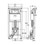 Immagine di Viega PREVISTA DRY modulo per wc successivamente regolabile in altezza da parte dell'installatore, H.112 cm, con impostazione di risciacquo totale ca. 3,5–7,5 L., per cartongesso 772031