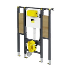 Immagine di Viega PREVISTA DRY modulo per wc con maniglie di supporto e altezza regolabile, H.112 cm, con impostazione di risciacquo totale ca. 3,5–7,5 L., per cartongesso 793074