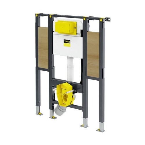 Immagine di Viega PREVISTA DRY modulo per wc con maniglie di supporto e altezza regolabile, H.112 cm, con impostazione di risciacquo totale ca. 3,5–7,5 L., per cartongesso 793074