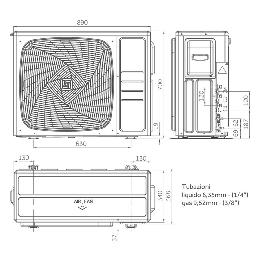 Immagine di Haier EXPERT R32 Climatizzatore a parete dual split inverter Wi-Fi bianco | unità esterna 5.5 kW unità interne 9000+9000 BTU 3U55S2SR5FA+AS[25|25]XCAHRA