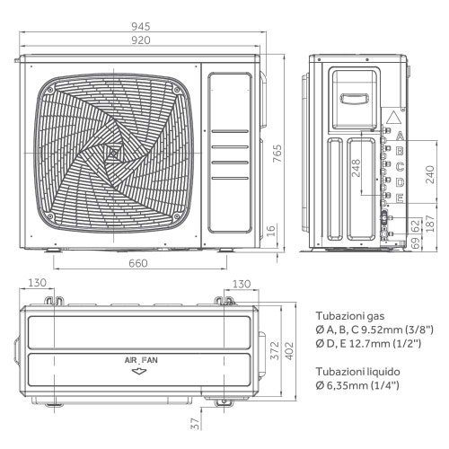 Immagine di Haier CANALIZZATO SLIM Bassa pressione Climatizzatore canalizzabile dual split inverter Wi-Fi | unità esterna R32 9 kW unità interne 12000+18000 BTU 5U90S2SS5FA+AD[35|50]S2SS1FA(H)