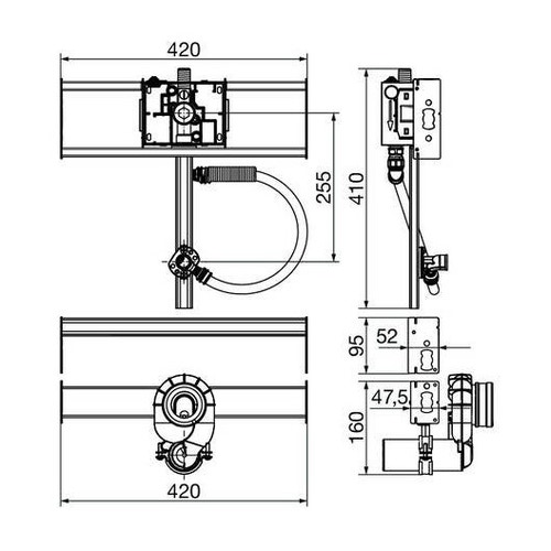 Immagine di Viega PREVISTA DRY PLUS modulo per orinatorio H.130 cm, per cartongesso 824105