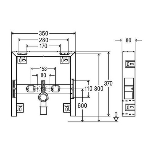 Immagine di Viega PREVISTA PURE modulo per lavabo con rubinetteria monoforo, per muratura 776596