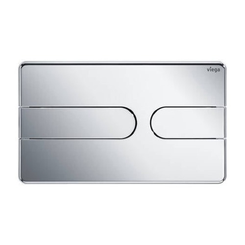Immagine di Viega VISIGN FOR STYLE 23 placca di comando per WC, risciacquo a due quantità per PREVISTA, tasti rettangolari, finitura cromo 773052