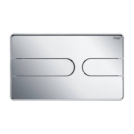 Immagine di Viega VISIGN FOR STYLE 23 placca di comando per WC, risciacquo a due quantità per PREVISTA, tasti rettangolari, finitura cromo 773052