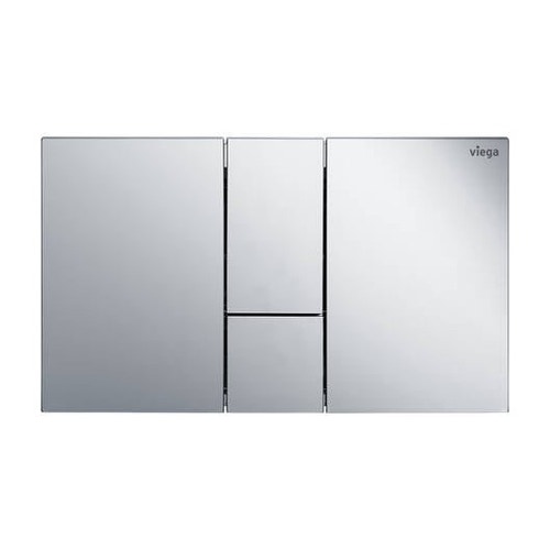 Immagine di Viega VISIGN FOR STYLE 24 placca di comando per WC, risciacquo a due quantità per PREVISTA, tasti rettangolari, finitura cromo 773267