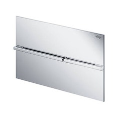Immagine di Viega VISIGN FOR MORE 204 placca di comando per WC, risciacquo a due quantità per PREVISTA, tasti in rilievo, finitura cromo 773649