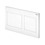 Immagine di Viega VISIGN FOR STYLE 21 placca di comando per WC, risciacquo a due quantità per PREVISTA, tasti rettangolari, colore bianco alpino 773250