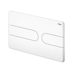 Immagine di Viega VISIGN FOR STYLE 23 placca di comando per WC, risciacquo a due quantità per PREVISTA, tasti rettangolari, colore bianco alpino 773151