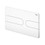 Immagine di Viega VISIGN FOR STYLE 23 placca di comando per WC, risciacquo a due quantità per PREVISTA, tasti rettangolari, colore bianco alpino 773151
