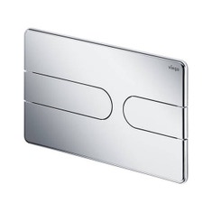 Immagine di Viega VISIGN FOR STYLE 23 placca di comando per WC, risciacquo a due quantità per PREVISTA, tasti rettangolari, finitura cromo 773052