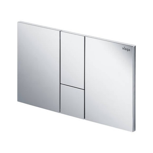 Immagine di Viega VISIGN FOR STYLE 24 placca di comando per WC, risciacquo a due quantità per PREVISTA, tasti rettangolari, finitura cromo 773267