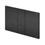 Immagine di Viega VISIGN FOR STYLE 24 placca di comando per WC, risciacquo a due quantità per PREVISTA, tasti rettangolari, colore nero finitura opaco 801748